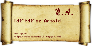 Méhész Arnold névjegykártya