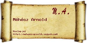 Méhész Arnold névjegykártya